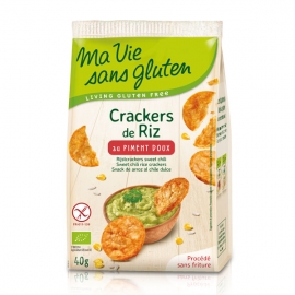 Crackers de Riz au piment doux - Ma Vie Sans Gluten