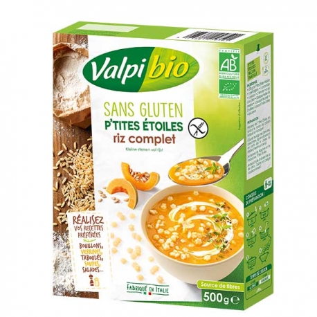 Petites étoiles de riz complet Valpibio