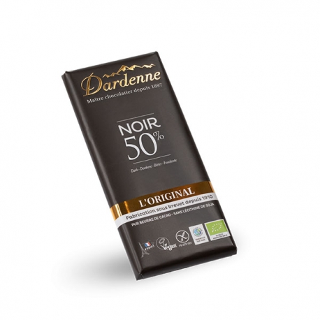 Tablette chocolat noir 50% (100g) - DARDENNE