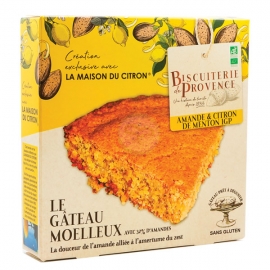 Gâteau Moelleux Bio Amandes Citron de Menton (225g) - BISCUITERIE DE PROVENCE
