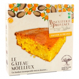 Gâteau Moelleux Bio Amandes Orange (225g) - BISCUITERIE DE PROVENCE