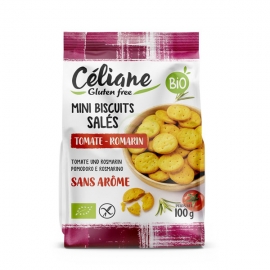 Mini Biscuits Salés Bio Tomate Romarin (100g) - CELIANE