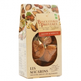 Macarons Bio aux Amandes et Noisettes (140g) - BISCUITERIE DE PROVENCE